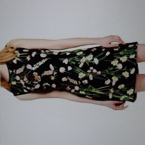 Victoria Beckham Target black floral sleeveless dress size small